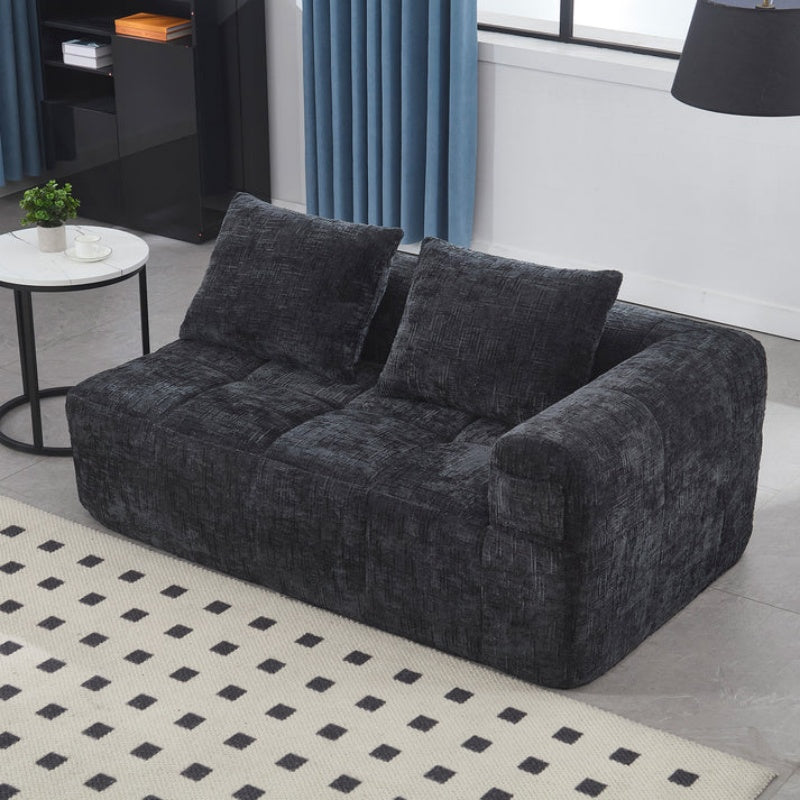 UNITED WE WIN Chenille Loveseat Sofa,Minimalist Modular Couches Sleeper for Living Room Bedroom Apartment Lounge-海智集-Default-