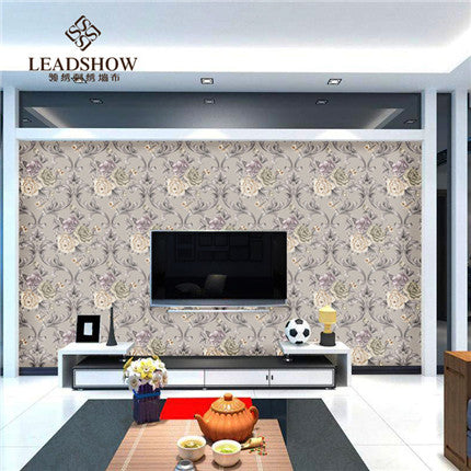 Flower Bloom Impression Wallpaper: The bedroom aesthetics of European country style-海智集-