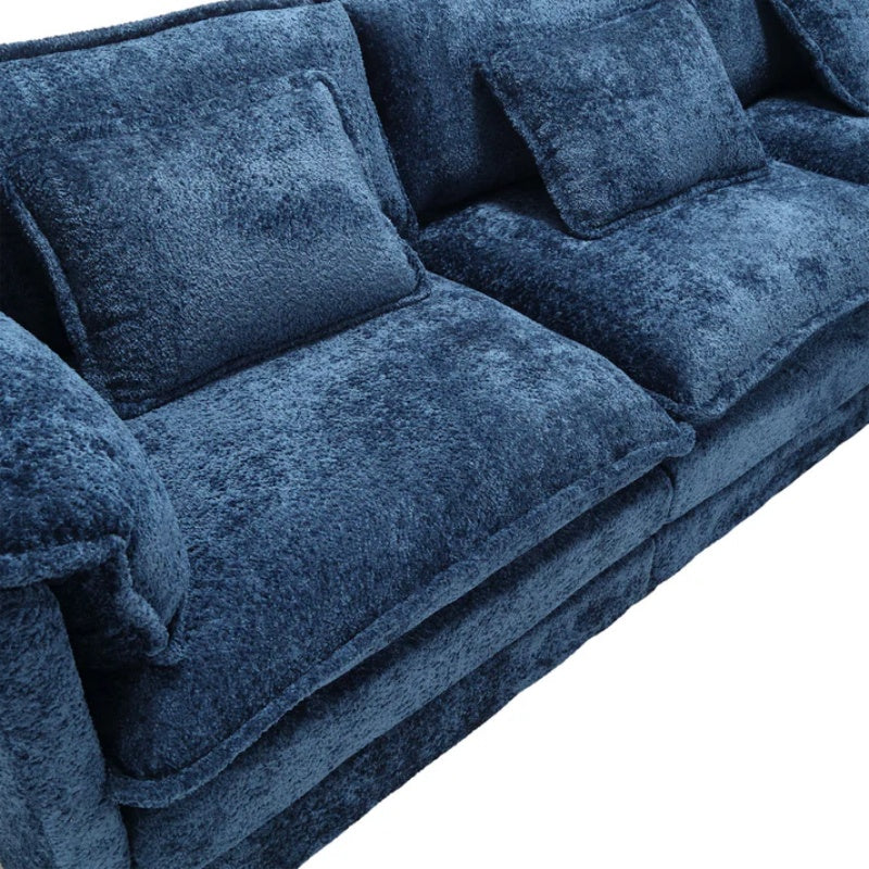 Modern Large L-Shape Sectional Chenille fabric, movable pedals, detachable armrests, oversized three-seat Sofa-海智集-Default-