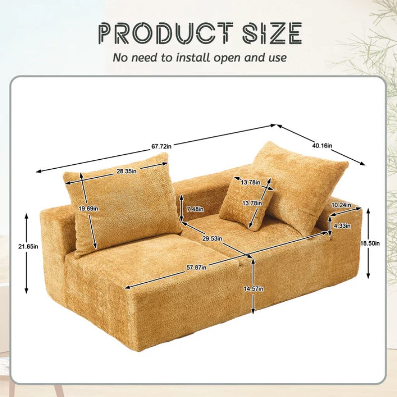 UNITED WE WIN Exquisite fabric technology, intimate two-person design, lazy leisure sitting, free combination of flexible and changeable, a wide range of scene applicability of the sofa-海智集-Default-