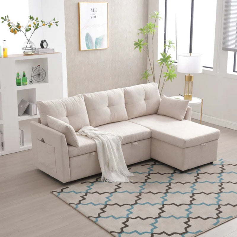 UNITED WE WIN-Furniture, modular L-shaped sofa, modular long sofa with reversible chaise lounge, Sofa bed, Sleeper sofa, modular sofa combination with storage seats.-海智集-Default-