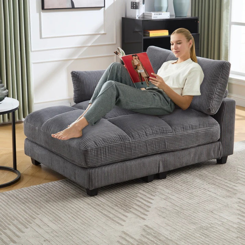 UNITED WE WIN Sleeper Sofa Couch Bed,Oversized Chaise Lounge Chair Cozy Cloud Couch-海智集-Default-
