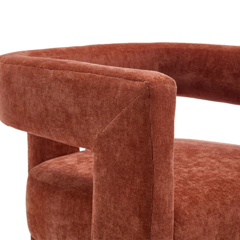 Campcraft Contemporary Designed Fabric Upholstered Accent/Dining Chair /Barrel Side Chairs Kitchen Armchair for Living Room 2PC/SET-海智集-Default-