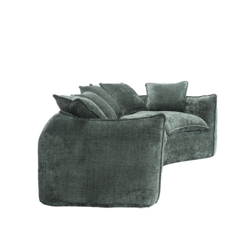 Modular Sectional Sofa, U-Shaped Couch with Sofa for five & Pillows, Modern Minimalist chenille Fabric Large Comfy Cloud Sofas, Living Room Furniture Sets-海智集-Default-