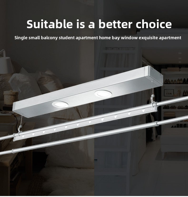 Generation Small Single Rod Intelligent Remote Control Electric Lifting Clothes Dryer Balcony Lifting Clothes Rack-海智集-