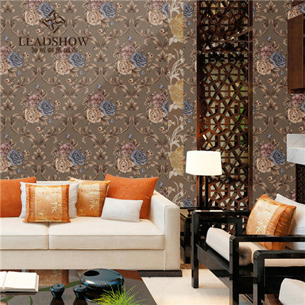 Flower Bloom Impression Wallpaper: The bedroom aesthetics of European country style-海智集-