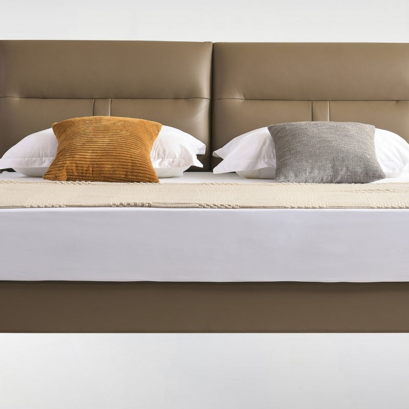 Capri Luxury Adjustable Bed - Italian Full-Grain Leather & Smart Sleep Settings-海智集-