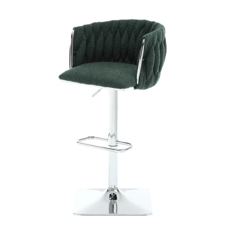 COOLMORE Vintage Bar Stools with Back and Footrest Counter Height Dining Chairs 2PC/SET-海智集-Default-
