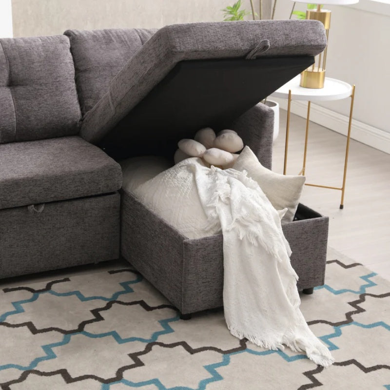 UNITED WE WIN-Furniture, modular L-shaped sofa, modular long sofa with reversible chaise lounge, Sofa bed, Sleeper sofa, modular sofa combination with storage seats.-海智集-Default-