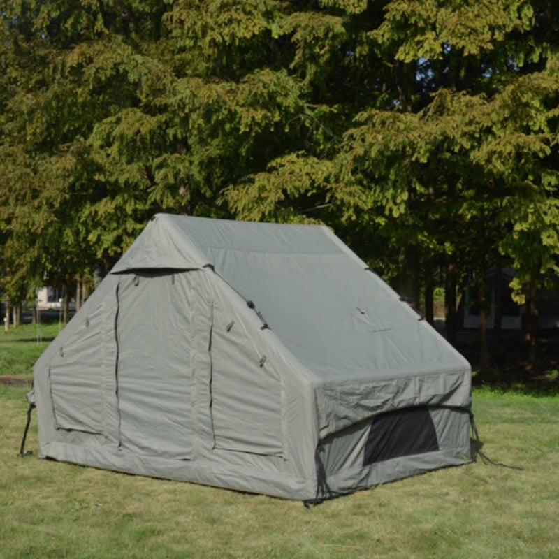 Inflatable Camping Tent Easy Setup 4 Season Glamping Tent with High Performance Inflatable Structure 4-6 Persons Waterproof Windproof Outdoor Self-Supporting Blow up Tent Air Tent Portable House Green-海智集-Default-