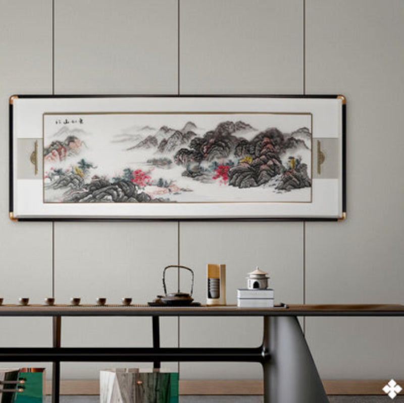 Chinese Flower&Bird Painting - New Style Ink Wash Canvas for Living Room, Handmade Oriental Art-海智集-
