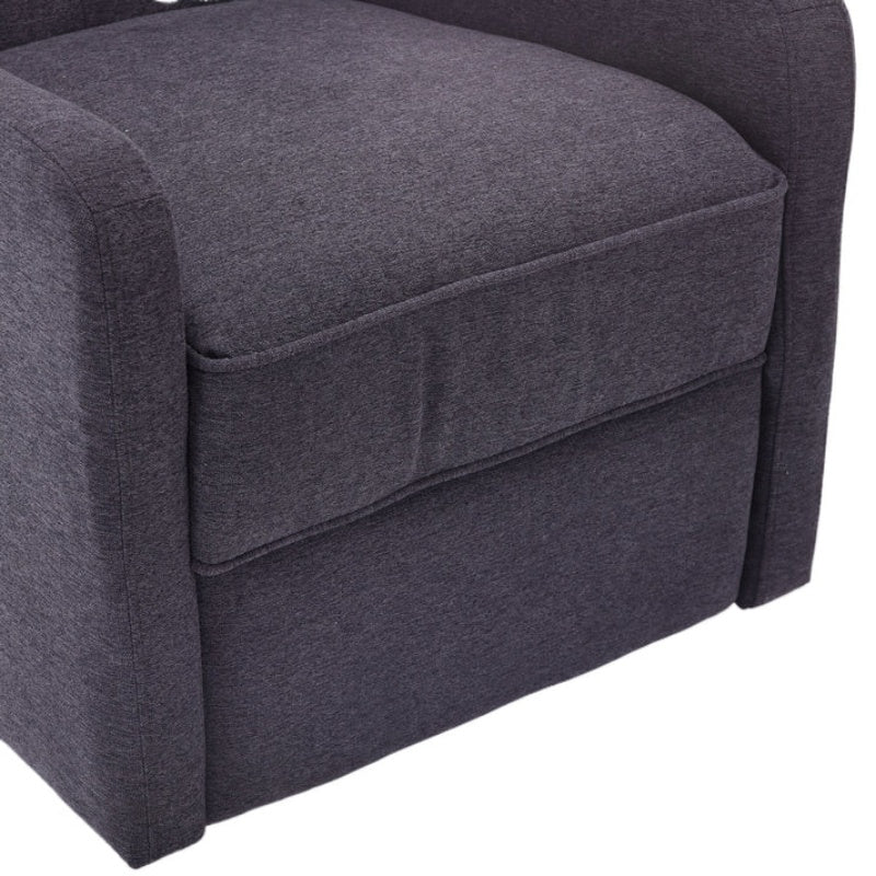 COOLMORE Rocking Recliner Chair,360 Degree Swivel Nursery Rocking Chair,Glider Chair,Modern Small Rocking Swivel Recliner Chair for Bedroom,Living Room Chair Home Theater Seat (Dark Gray)-海智集-Default-