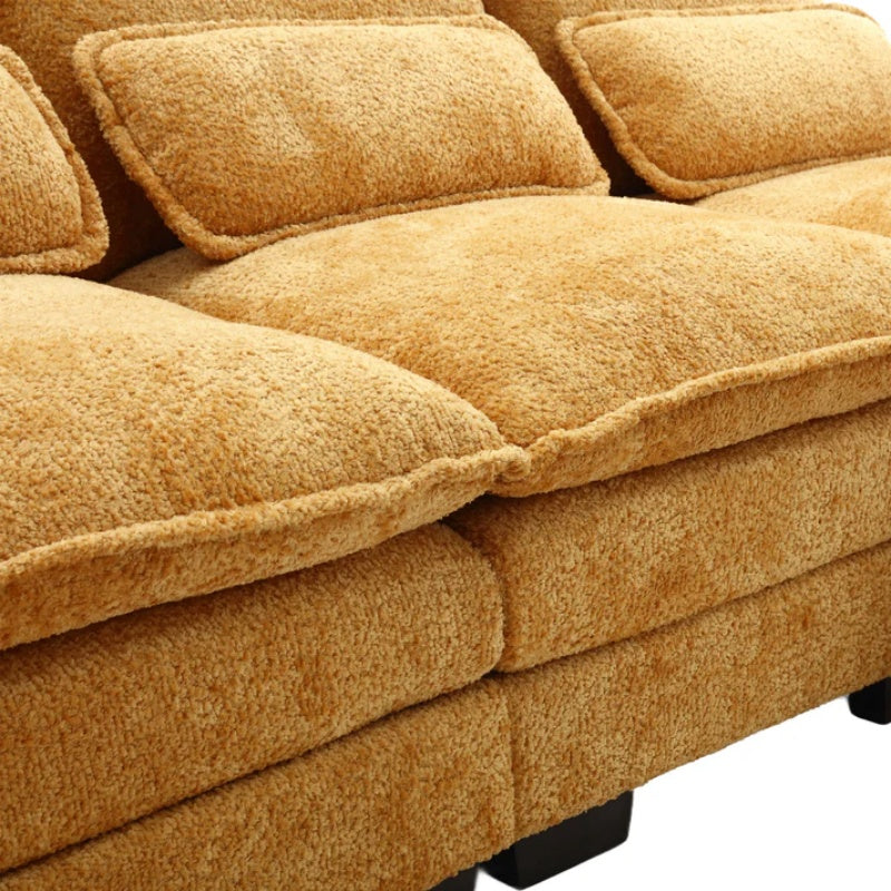 UNITED WE WIN Modern Large chenille Fabric U-Shape Sectional Sofa-海智集-Default-