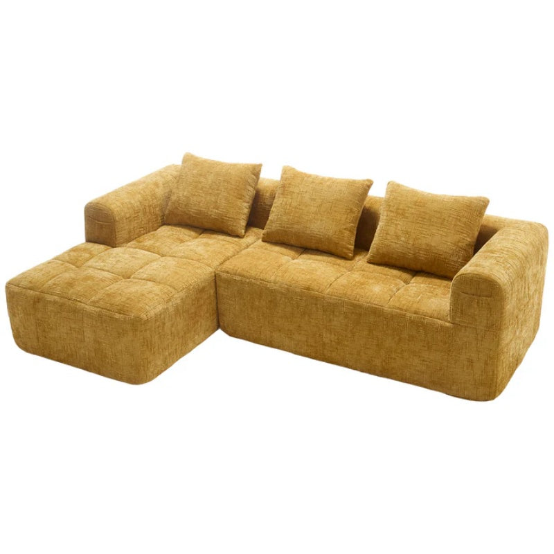 UNITED WE WIN 98.42-inch modular sectional sofa, modern modular L-shaped sofa with chaise longue, equipped with small side pockets and free of compression during installation.-海智集-Default-