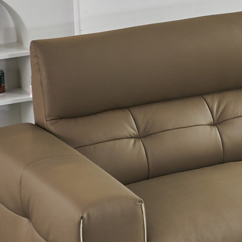 The Italian modern leather living room sofa is luxurious and comfortable-海智集-
