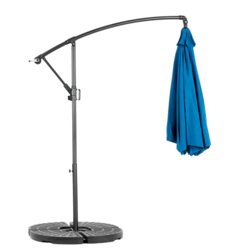 Best Choice Products 10ft Offset Hanging Market Patio Umbrella w/Easy Tilt Adjustment, Polyester Shade, 8 Ribs for Backyard, Poolside - ( Dark blue ) (No Base)-海智集-Default-