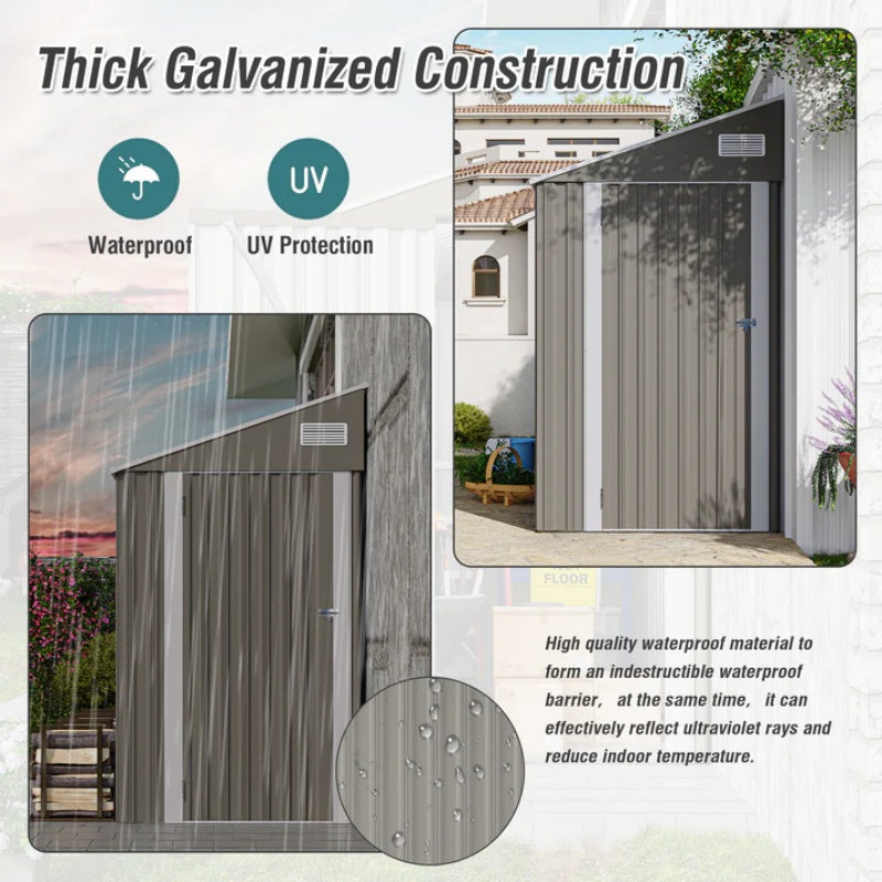 Campcraft Optional two-color storage shed, single hinge door, solid structural design, good ventilation, surface with protective film, and suitable for various scenarios-海智集-Default-