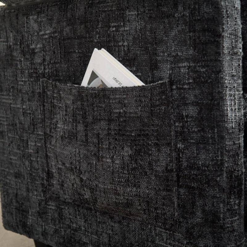 UNITED WE WIN Chenille fabric, solid construction, the overall structure of the sofa is stable, detachable armrests, two foot stools and two-seat sofa with side pockets-海智集-Default-