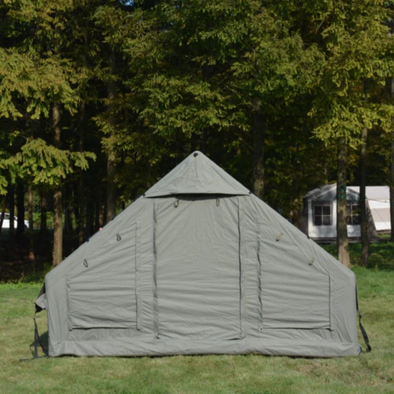 Inflatable Camping Tent Easy Setup 4 Season Glamping Tent with High Performance Inflatable Structure 4-6 Persons Waterproof Windproof Outdoor Self-Supporting Blow up Tent Air Tent Portable House Green-海智集-Default-