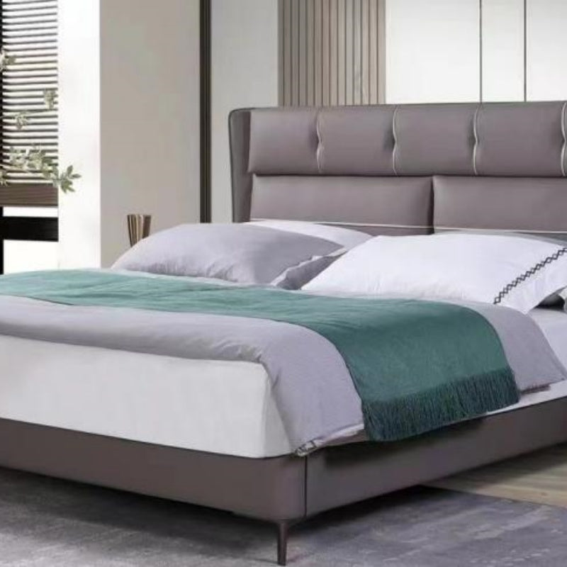 Luo LAN Series - Genuine Leather Bed -2317# (Single bed without bedside table)-海智集-