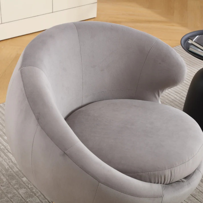 360 Degree Swivel Cuddle Barrel Accent Chairs, Round Armchairs with Wide Upholstered, Fluffy Fabric Chair for Living Room, Bedroom, Office, Waiting Rooms-海智集-Default-