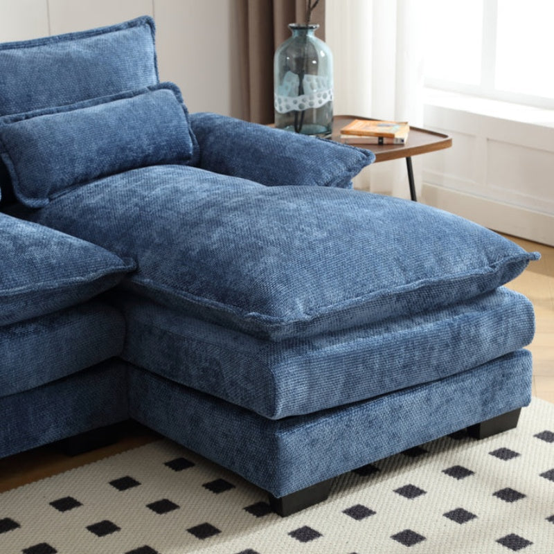 UNITED WE WIN Modern Large chenille Fabric U-Shape Sectional Sofa-海智集-Default-