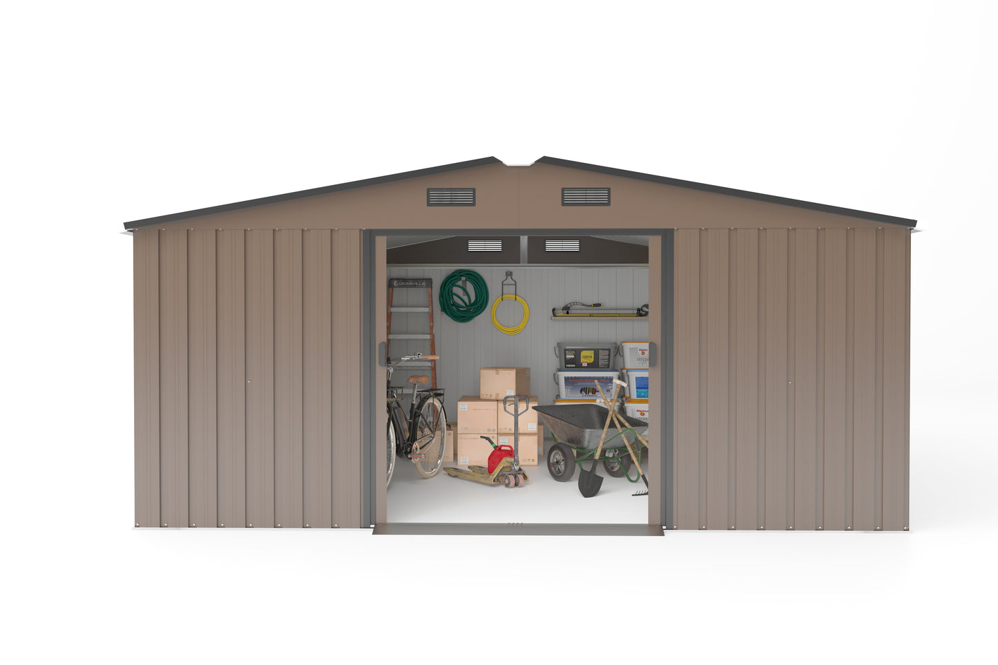 Campcraft 0.25mm color steel plate, surface protective film, Two daylight Windows, A practical and thoughtful gift,two colors can be freely selected storage sheds-海智集-Default-