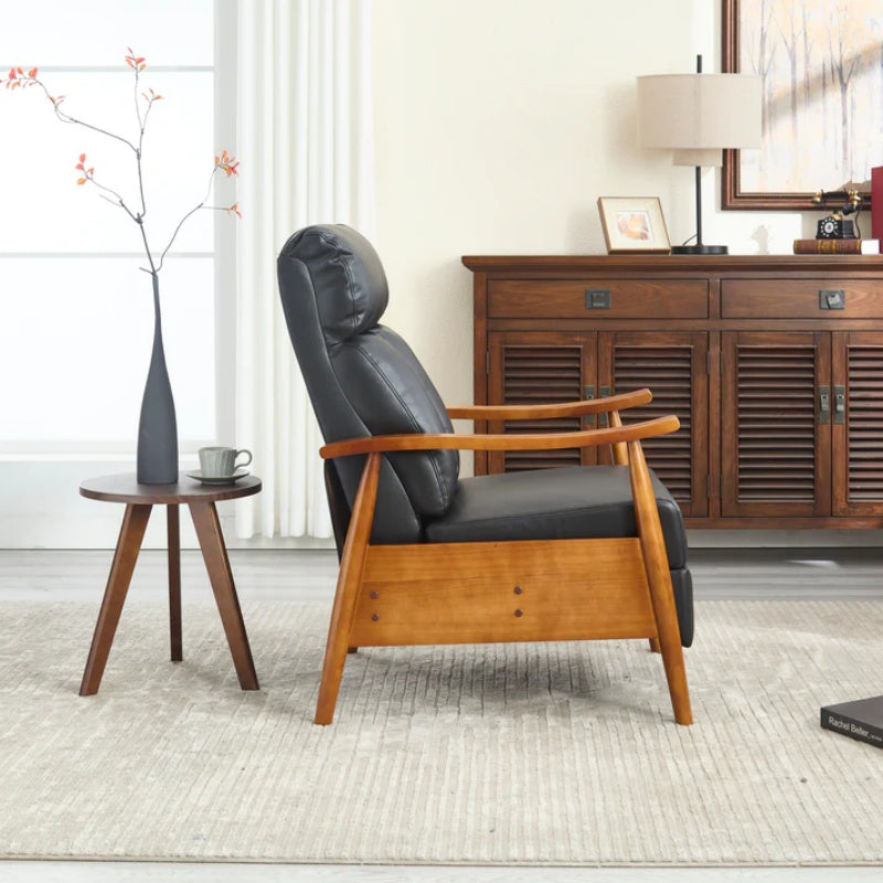 COOLMORE Wood Frame Armchair, Modern Accent Chair Lounge Chair for Living Room-海智集-Default-