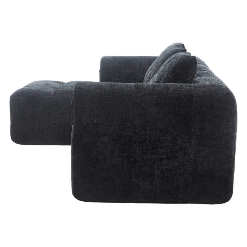 UNITED WE WIN 98.42-inch modular sectional sofa, modern modular L-shaped sofa with chaise longue, equipped with small side pockets and free of compression during installation.-海智集-Default-