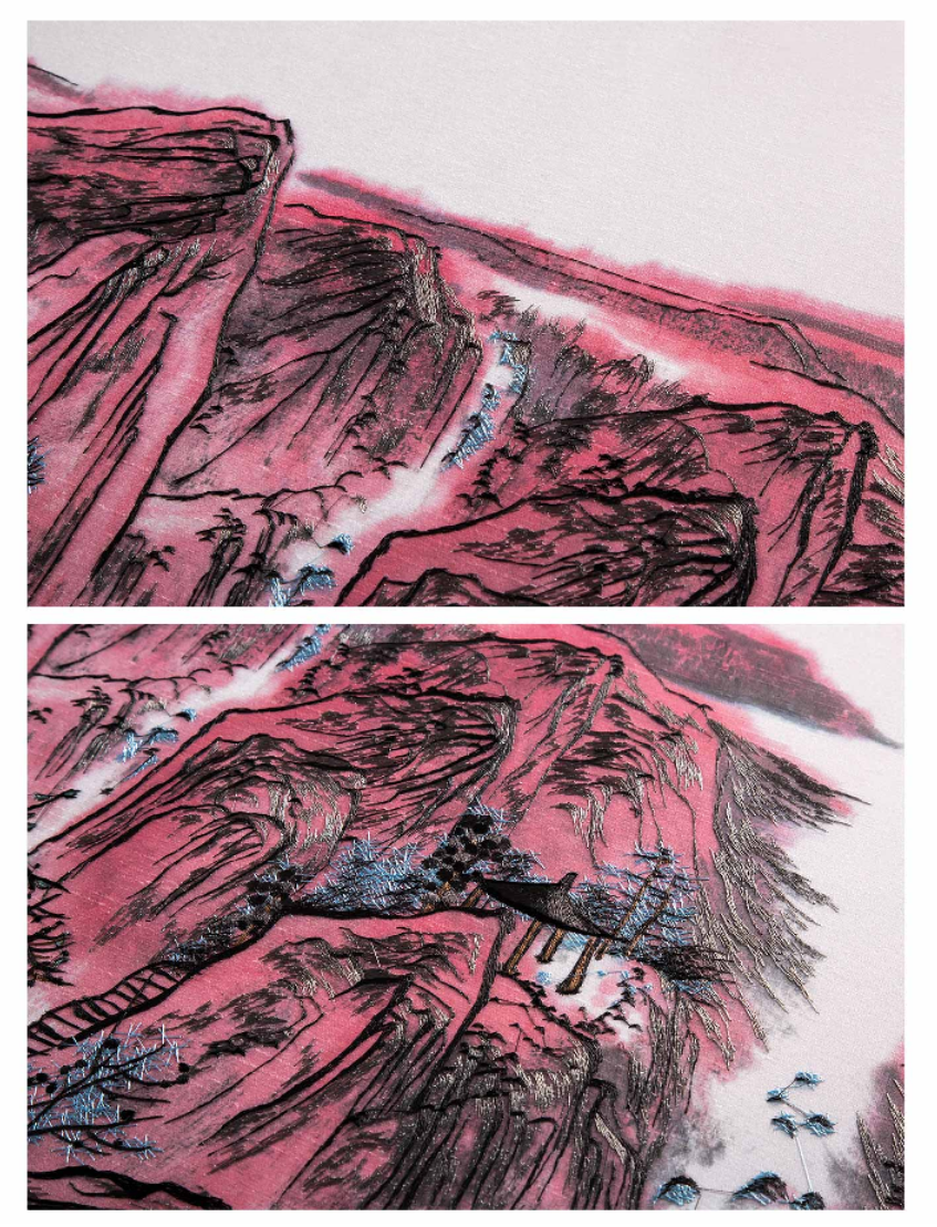 Decorative Art-The entire mountain range is bathed in red-海智集-