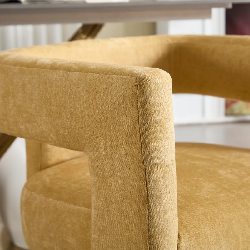 Campcraft Contemporary Designed Fabric Upholstered Accent/Dining Chair /Barrel Side Chairs Kitchen Armchair for Living Room 2PC/SET-海智集-Default-
