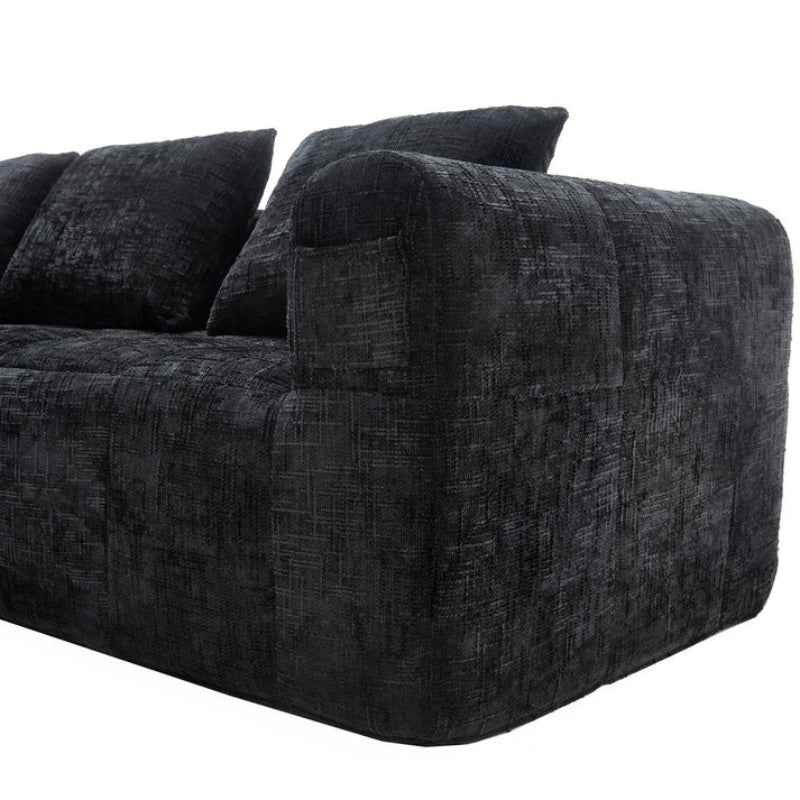 UNITED WE WIN 98.42-inch modular sectional sofa, modern modular L-shaped sofa with chaise longue, equipped with small side pockets and free of compression during installation.-海智集-Default-