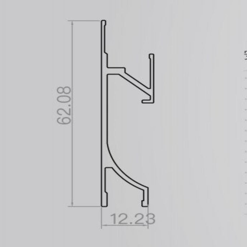 60 aluminum Black luminous skirting board: Not easy to deform and firmly combined-海智集-