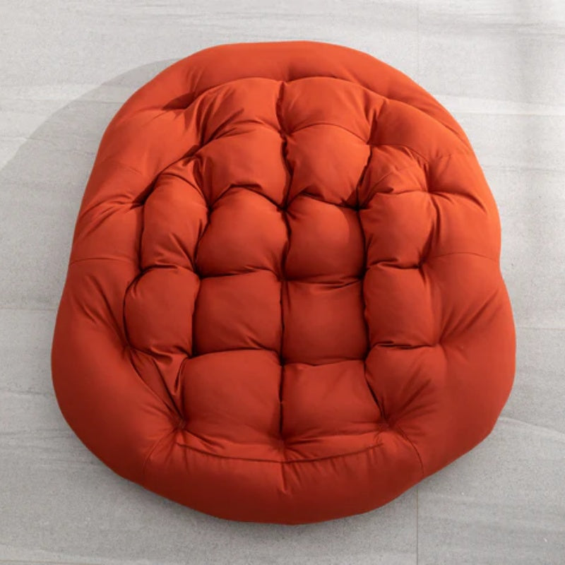 Outdoor Rattan Rocking Chair,Padded Cushion Rocker Recliner Chair Outdoor for Front Porch, Living Room, Patio, Garden, Orange-海智集-Default-