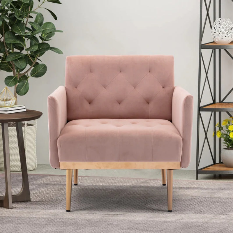 COOLMORE Accent Chair ,leisure single sofa with Rose Golden feet-海智集-Default-