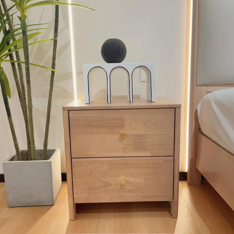 Country-style wooden bed, rubber wood, natural wood style, cream style, minimalist style, solid wood bed, double bed-海智集-