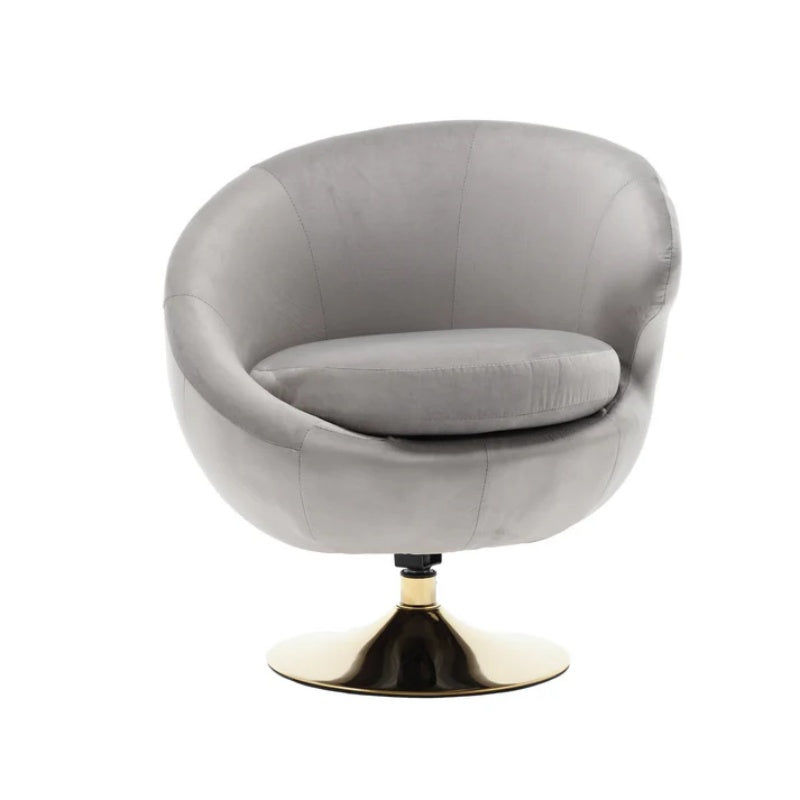 360 Degree Swivel Cuddle Barrel Accent Chairs, Round Armchairs with Wide Upholstered, Fluffy Fabric Chair for Living Room, Bedroom, Office, Waiting Rooms-海智集-Default-