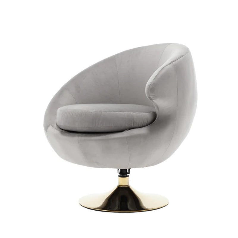360 Degree Swivel Cuddle Barrel Accent Chairs, Round Armchairs with Wide Upholstered, Fluffy Fabric Chair for Living Room, Bedroom, Office, Waiting Rooms-海智集-Default-