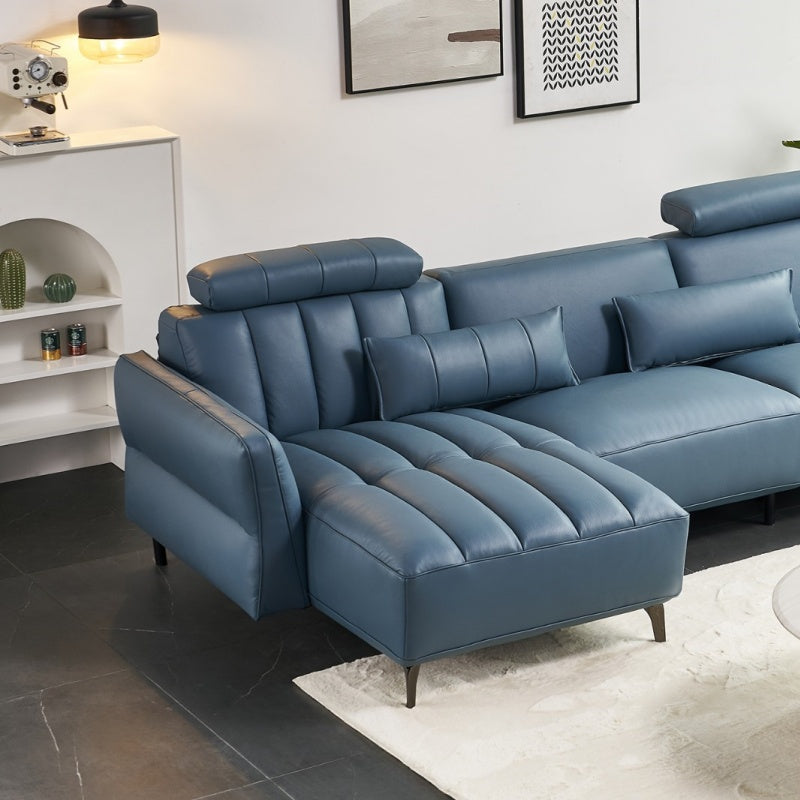 Scratch-Resistant Pull-Up Leather Sofa-海智集-