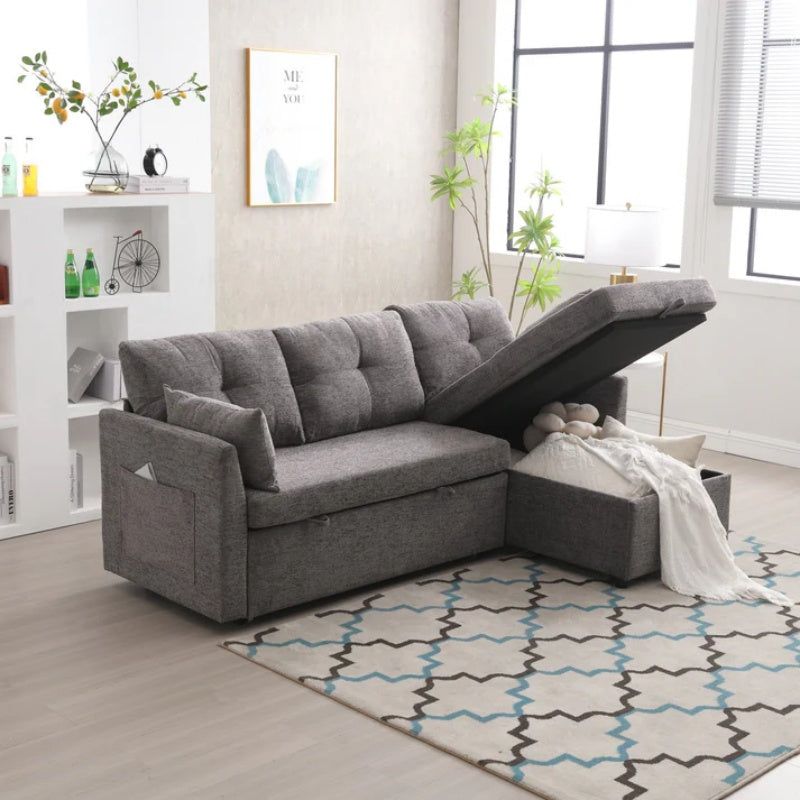 UNITED WE WIN-Furniture, modular L-shaped sofa, modular long sofa with reversible chaise lounge, Sofa bed, Sleeper sofa, modular sofa combination with storage seats.-海智集-Default-