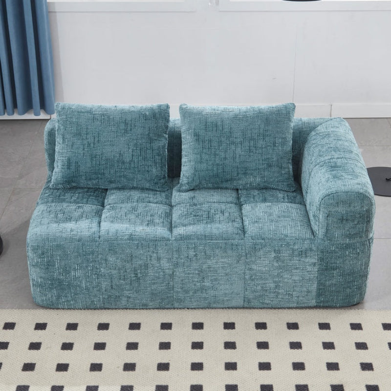 UNITED WE WIN Chenille Loveseat Sofa,Minimalist Modular Couches Sleeper for Living Room Bedroom Apartment Lounge-海智集-Default-