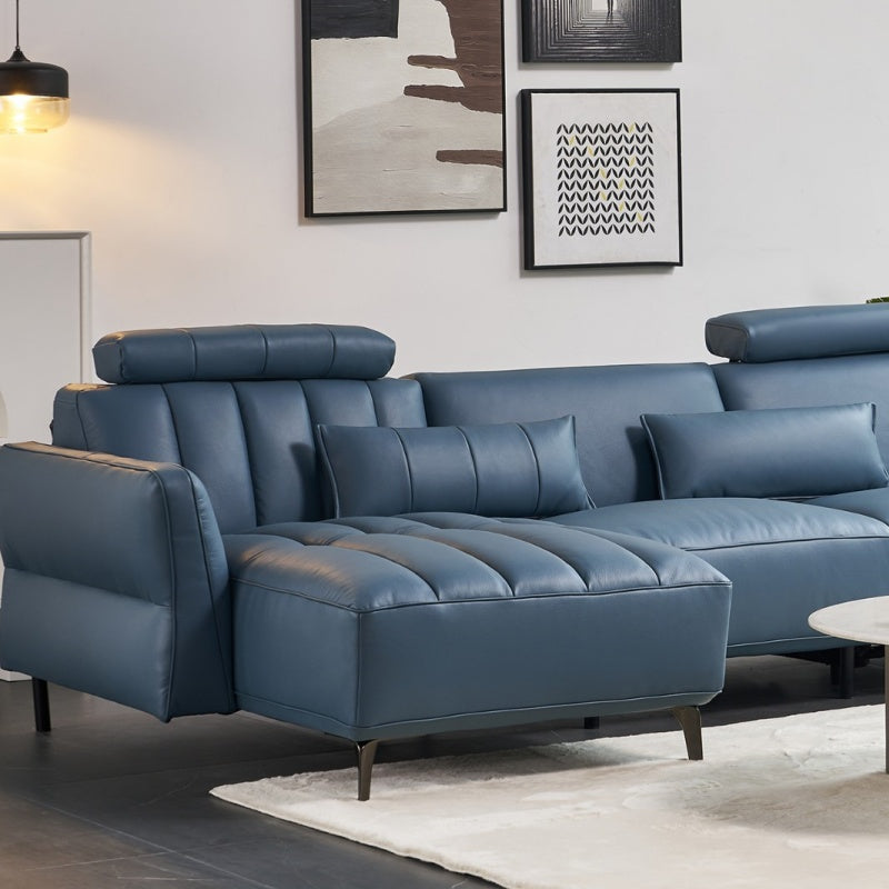 Scratch-Resistant Pull-Up Leather Sofa-海智集-