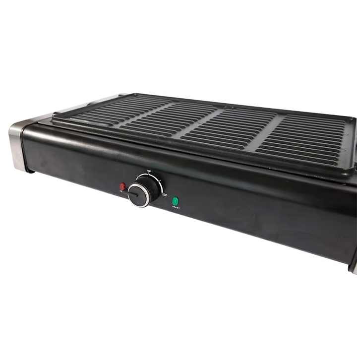 Power Smokeless Indoor Electric BBQ Grill 1500w With Hot Pot With Non-stick Cooking Surface-海智集-