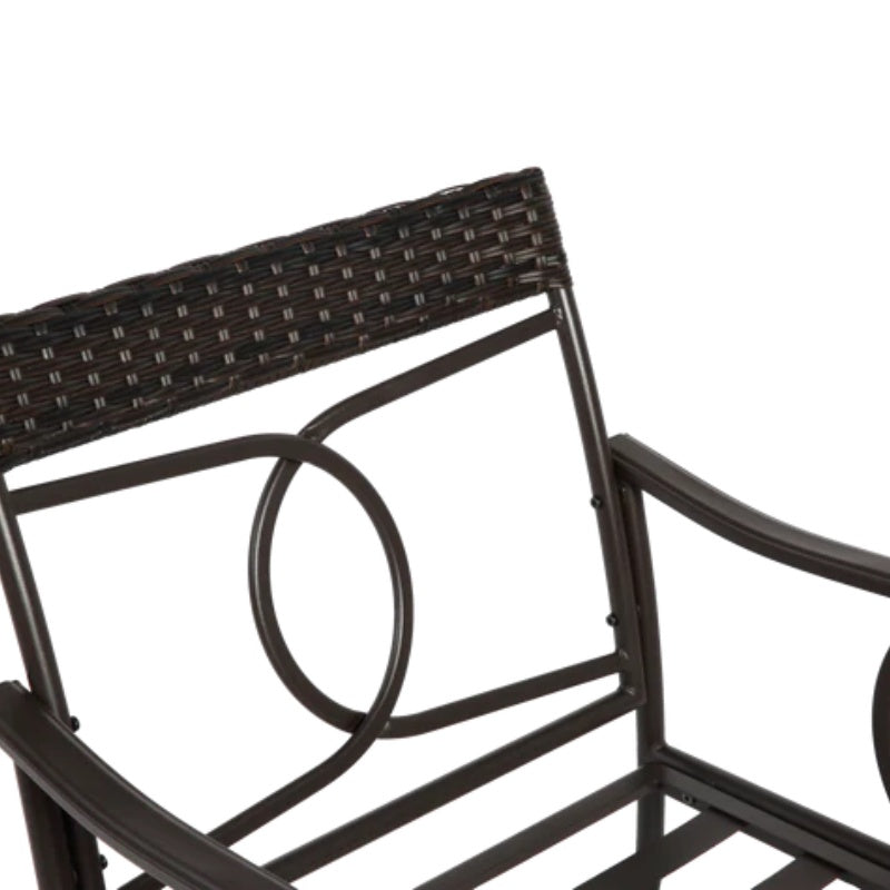 3 Pieces Patio Set Outdoor Wicker Furniture Sets Modern Rattan Chair Conversation Sets with Coffee Table-海智集-Default-