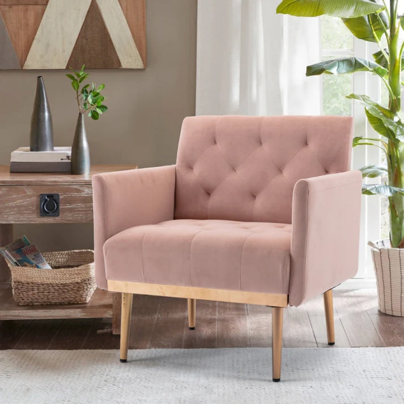 COOLMORE Accent Chair ,leisure single sofa with Rose Golden feet-海智集-Default-