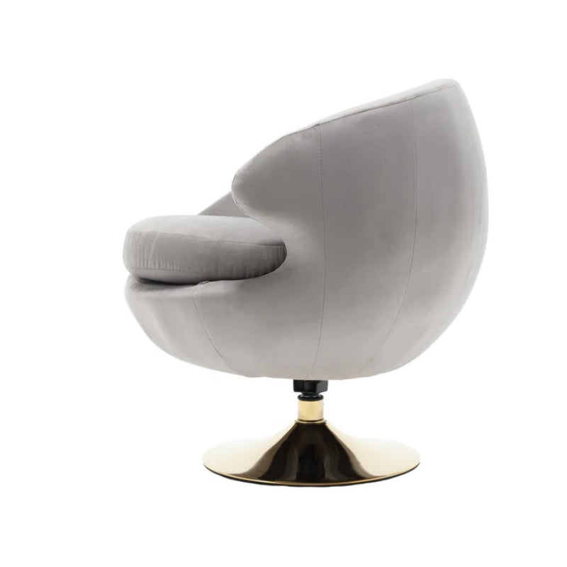 360 Degree Swivel Cuddle Barrel Accent Chairs, Round Armchairs with Wide Upholstered, Fluffy Fabric Chair for Living Room, Bedroom, Office, Waiting Rooms-海智集-Default-