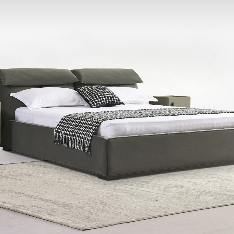 Capri Luxury Adjustable Bed - Italian Full-Grain Leather & Smart Sleep Settings-海智集-