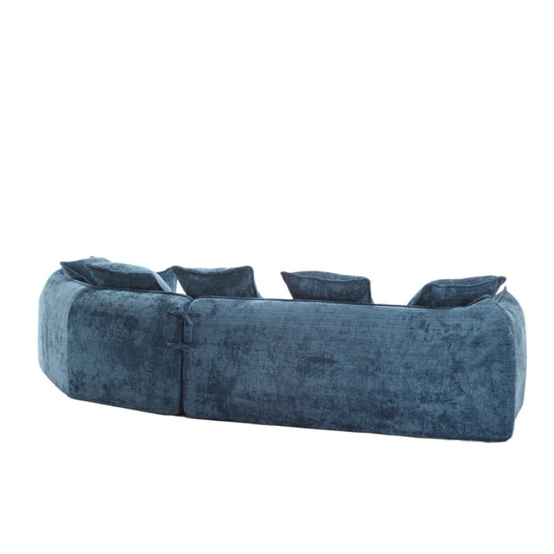 Modular Sectional Sofa, U-Shaped Couch with Sofa for five & Pillows, Modern Minimalist chenille Fabric Large Comfy Cloud Sofas, Living Room Furniture Sets-海智集-Default-