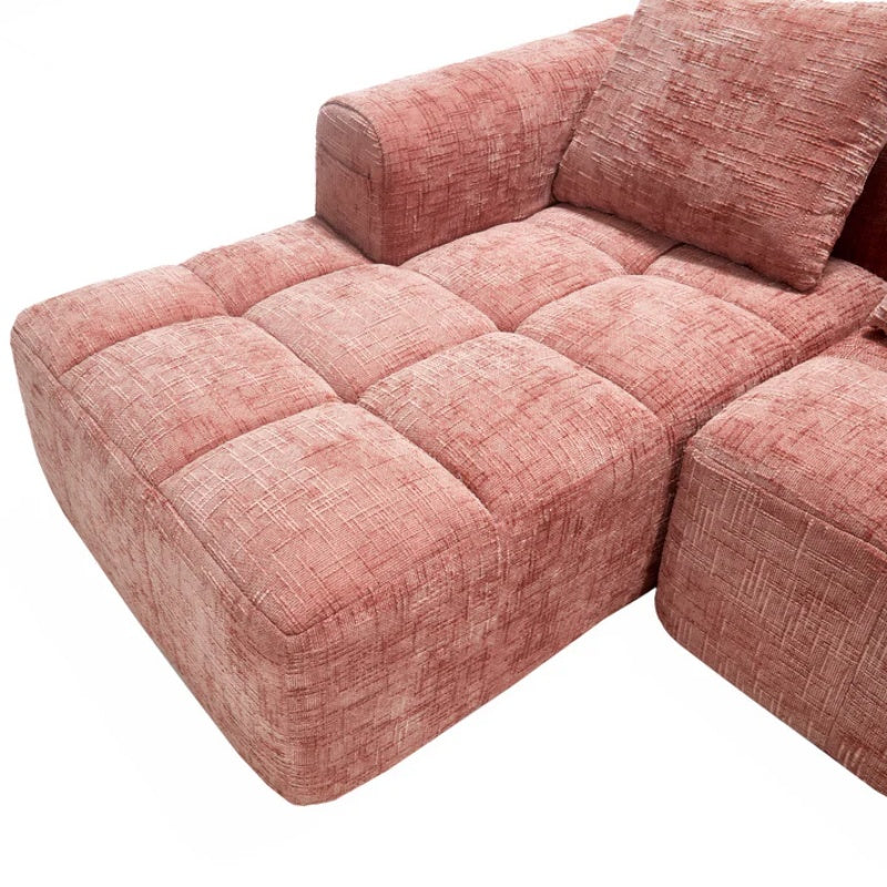 UNITED WE WIN 98.42-inch modular sectional sofa, modern modular L-shaped sofa with chaise longue, equipped with small side pockets and free of compression during installation.-海智集-Default-