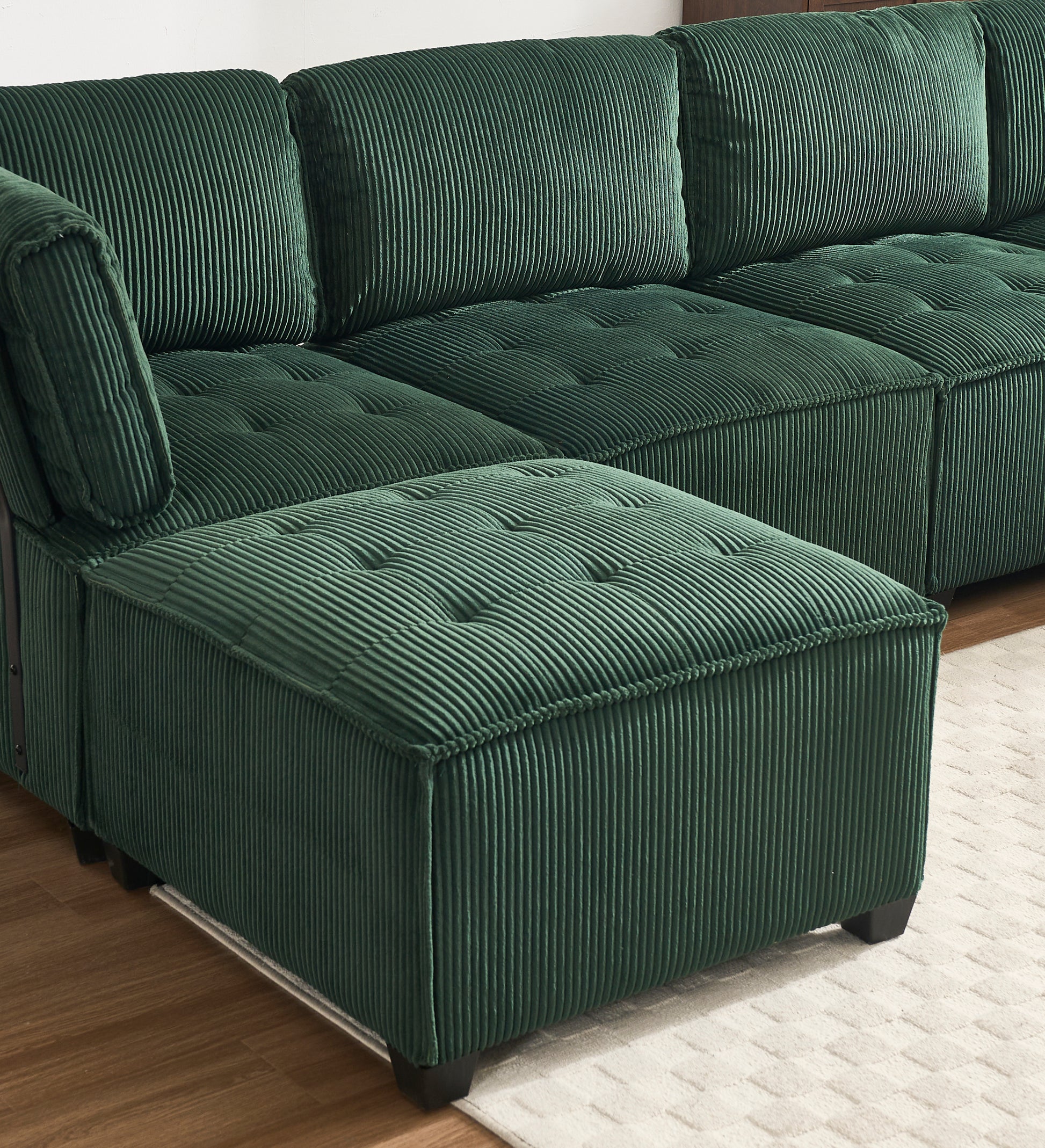 UNITED WE WIN Modular Sectional Sofa U Shaped Modular Couch with Reversible Chaise Modular Sofa Sectional Couch,6- Seat Convertible Sofa,Fit for Living Room-海智集-Default-